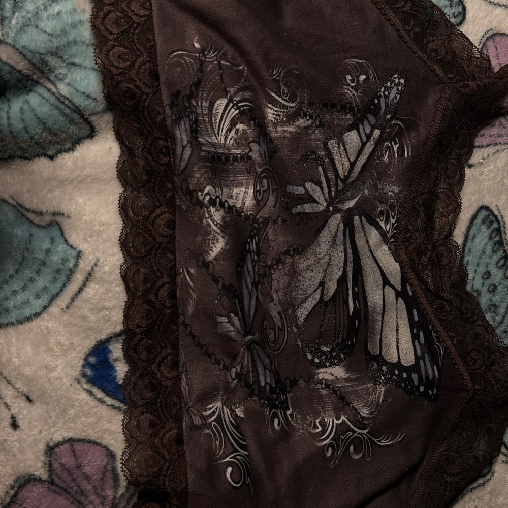 Butterfly Y2K Crop Top🦋🤎
